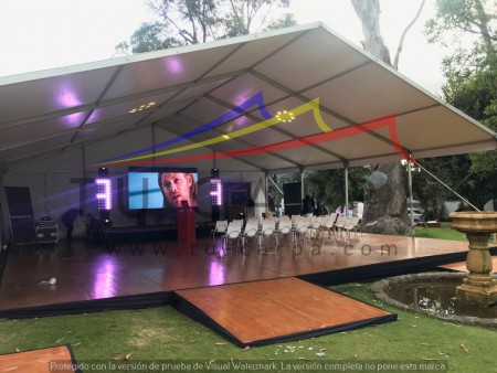 Alquiler carpa pabellon 12 Metros modulo x 3 metros Color Blanco